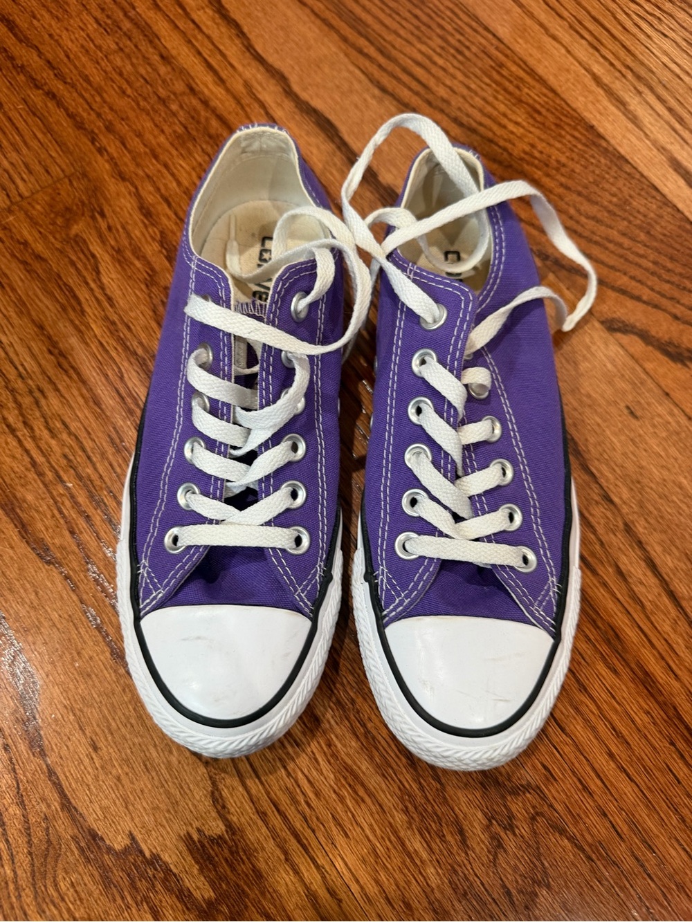 Converse Low Top Canvas Sneakers - Purple